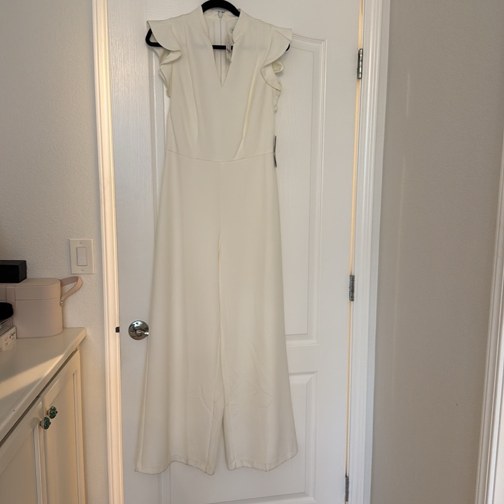 White, size small jumpsuit